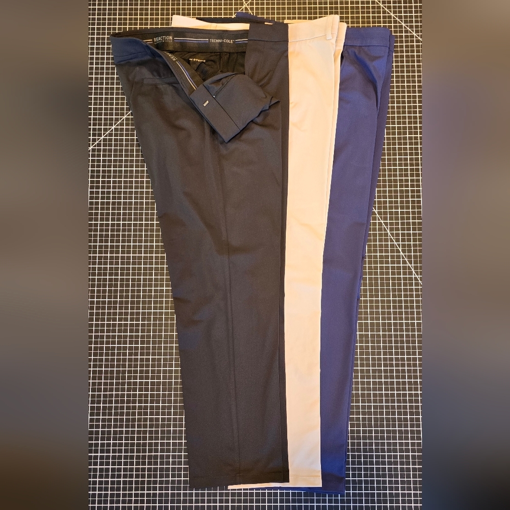 (3 Pair) NWOT Reaction Kenneth Cole Stretch Slim Fit Techni-Cole